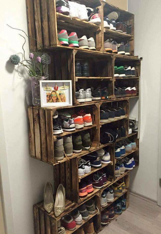 21 DIY Shoes Rack & Shelves Ideas